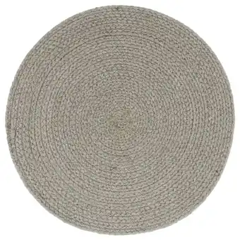 Blokker The Living Store Placemats - Handgeweven - 100% Katoen - Grijs - 38 cm aanbieding