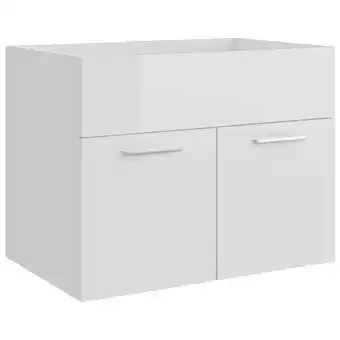 Blokker The Living Store Badkaast - Gootsteenkast - 60 x 38.5 x 46 cm - Hoogglans wit - Spaanplaat aanbieding