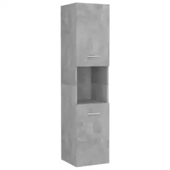 Blokker The Living Store Badkaast - naam - Wandkast - 30x30x130 cm - Betongrijs aanbieding