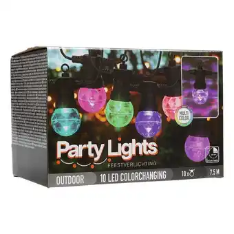 Blokker Party Lights Multicolor - 10 lampen - 7,5 meter aanbieding