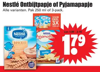 Dirk Nestlé ontbijtpapje of pyjamapapje 250ml aanbieding