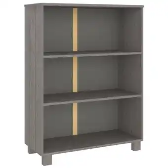 Blokker The Living Store HAMAR Boekenkast - Lichtgrijs - 85 x 35 x 112 cm - Massief grenenhout aanbieding