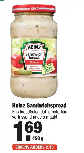 ALDI Heinz sandwichspread 450g aanbieding