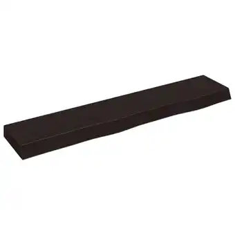 Blokker vidaXL Wandschap 100x20x6 cm behandeld massief eikenhout donkerbruin aanbieding