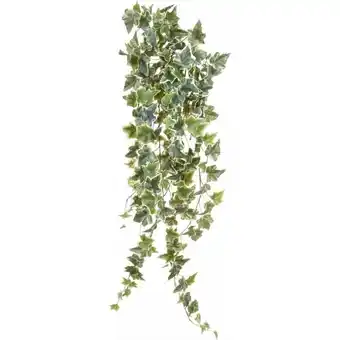 Blokker Emerald kunstplant/hangplant - Klimop/hedera - groen/wit - 100 cm lang - Kunstplanten aanbieding