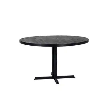 Blokker Giga Meubel - Eettafel Rond - Zwart - Ø130cm - Eettafel Otis aanbieding