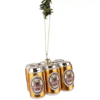 Blokker Nordic Light Kerstbal Six Pack Bier 9 cm aanbieding