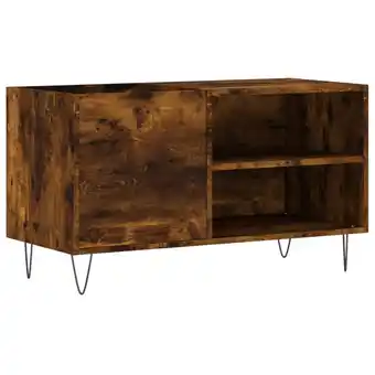 Blokker vidaXL Platenkast 85x38x48 cm bewerkt hout gerookt eikenkleurig aanbieding