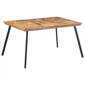 Blokker vidaXL Eettafel 148x97x76 cm massief teakhout aanbieding