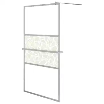 Blokker vidaXL Inloopdouchewand met schap 115x195 cm ESG-glas aluminium chroom aanbieding