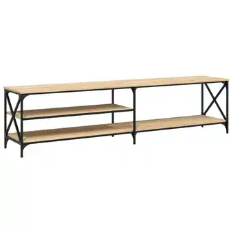 Blokker vidaXL Tv-meubel 200x40x50 cm bewerkt hout metaal sonoma eikenkleurig aanbieding