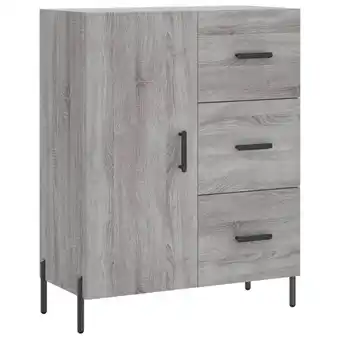 Blokker The Living Store Dressoir - klassiek - 69.5 x 34 x 90 cm - Kleur- grijs sonoma eiken aanbieding