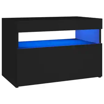 Blokker The Living Store Slaapkaast - LED-verlichting - Bewerkt hout - 60 x 35 x 40 cm aanbieding