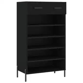 Blokker The Living Store Schoenenkast Industrieel - 60x35x105 cm - Zwart aanbieding