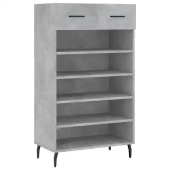 Blokker The Living Store Schoenenkast - Betongrijs - 60 x 35 x 105 cm - Duurzaam materiaal aanbieding