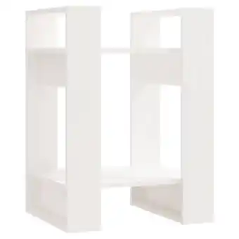 Blokker The Living Store Boekenkast Grenenhout - 41x35x57 cm - Wit aanbieding