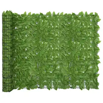 Blokker vidaXL Balkonscherm met groene bladeren 600x150 cm aanbieding