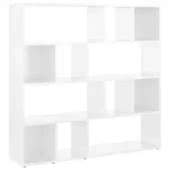 Blokker The Living Store Boekenkast Kamerscherm - 105 x 24 x 102 cm - Hoogglans wit aanbieding