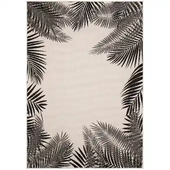 Blokker Buiten vloerkleed Leaf - Zwart - dubbelzijdig - EVA Interior - 240 x 340 cm (XL) aanbieding