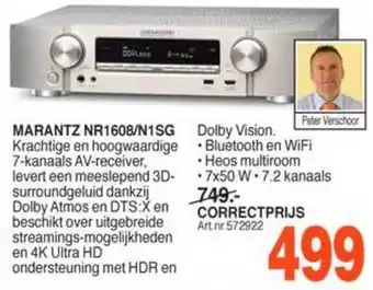 Correct Marantz NR1608-n1SG 7-kanaals av-receiver aanbieding