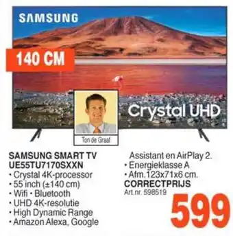 Correct Samsung Smart TV UE55TU7170SXXN aanbieding