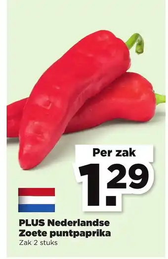 PLUS Plus Nederlandse zoete puntpaprika aanbieding