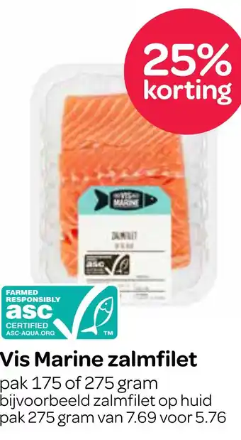 Spar Vis Marine zalmfilet 275gram aanbieding