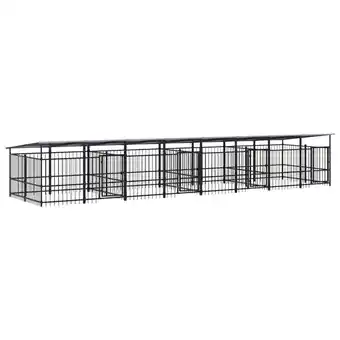 Blokker The Living Store Hondenhok K9 - Kennel - 782 x 198 x 128 cm - Stalen muren - Stevige constructie - Afsluitbare deur aanbieding