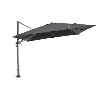 Blokker Hawaii parasol - 300x300 cm - carbon black - black aanbieding