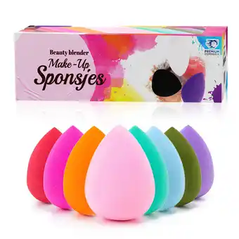 Blokker Beauty Blender - Make-up Sponsjes - Spons - 8 stuks - Zacht & Perfecte vorm! aanbieding