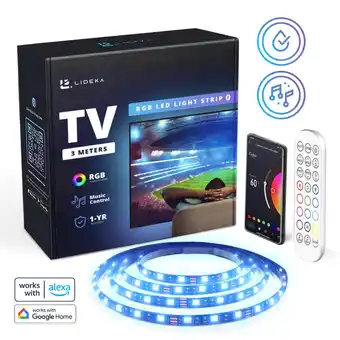 Blokker Lideka Slimme RGB TV LED strip - 3 Meter aanbieding