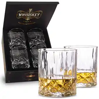 Blokker Whisiskey Klassieke Whiskey Glazen - 4 Tumbler Glazen - 310 ml Glas - Whiskey glazen set - Waterglazen - Drinkglazen aanbieding