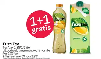 Spar Fuze tea 1,5liter aanbieding