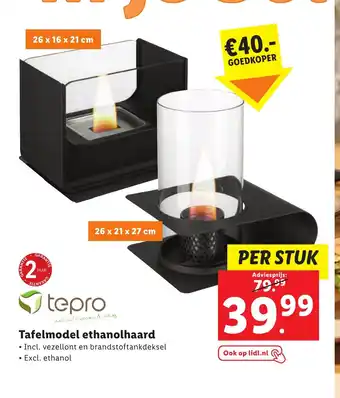 Lidl Tafelmodel ethanolhaard aanbieding