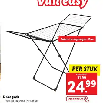 Lidl Droogrek 18 m aanbieding
