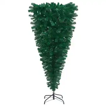 Blokker The Living Store omgekeerde kerstboom - groen PVC - 120 cm hoog - verstelbare takken - stalen standaard - 230 takken aanbieding