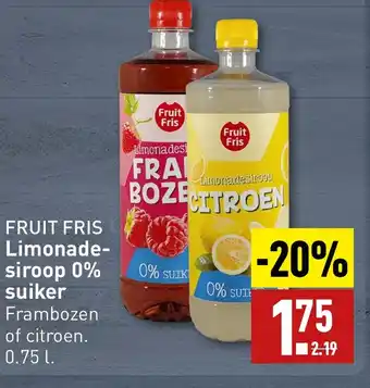 ALDI Limonade- siroop 0% suiker 0.75 l aanbieding