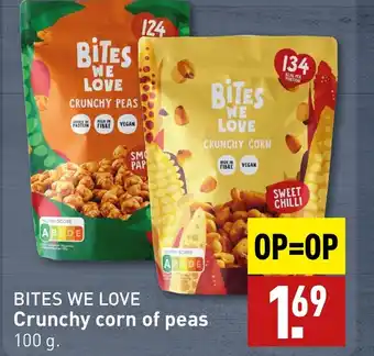 ALDI Crunchy corn of peas 100 g aanbieding