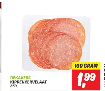 Dekamarkt KIPPENCERVELAAT 100 GRAM aanbieding