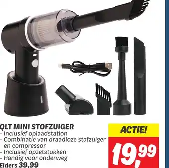 Dekamarkt QLT MINI STOFZUIGER aanbieding