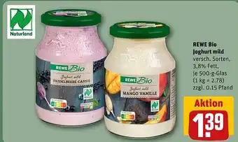 Rewe DE REWE Bio Joghurt mild aanbieding