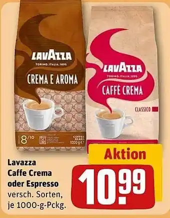 Rewe DE Lavazza Caffe Crema oder Espresso aanbieding