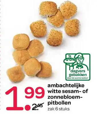 Spar Aambachtelijke witte sesam- of zonnebloem-pitbollen 6 st aanbieding