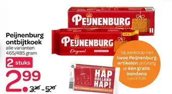 Spar Peijnenburg ontbijtkoek 2*465/485 gr aanbieding