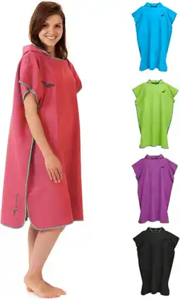 Amazon Zwemponcho voor dames & heren, compact en zeer licht, surf poncho, omkleed handdoek, handdoek poncho uit microvezel evenals e aanbieding