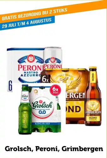 Coop Grolsch, Peroni, Grimbergen aanbieding