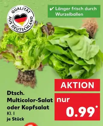 Kaufland DE Dtsch. Multicolor-Salat oder Kopfsalat aanbieding