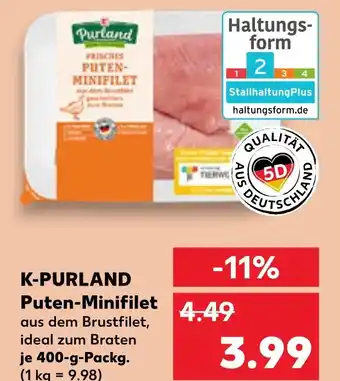 Kaufland DE K-PURLAND Puten-Minifilet aanbieding