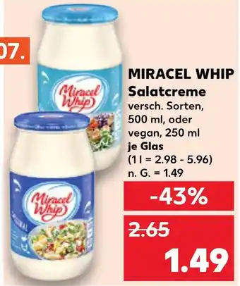 Kaufland DE MIRACEL WHIP Salatcreme aanbieding