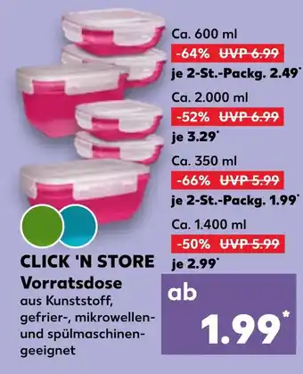 Kaufland DE CLICK 'N STORE Vorratsdose aanbieding